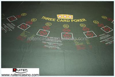 China Liquid And Water Resistant Three Card Poker Layout Can Customize Waterproof And Non-Flammable for sale