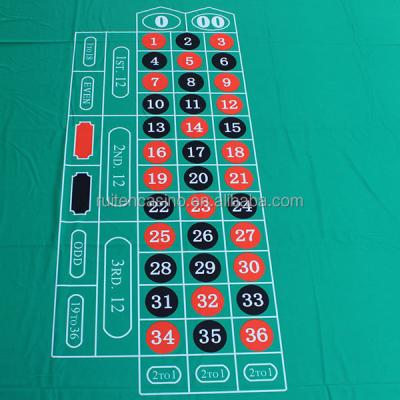 China Liquid And Water Resistant 100% American Polyester Fabric Roulette Casino Layout Customize Casino Layout for sale