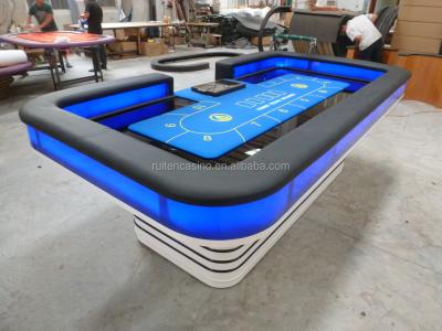 China Texas Hold'em Table Texas Hold'em Poker Table with LED Armrest for sale