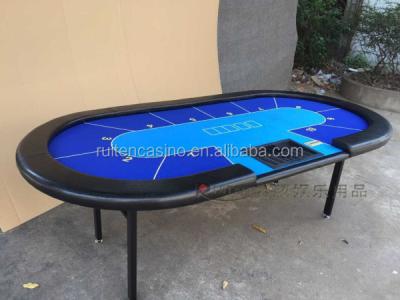 China Texas Hold'em Table 10 Texas Hold'em Player Poker Table With Metal Folding Leg for sale