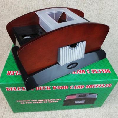 China 2 Deck Wooden Plastic Card Shuffler for sale