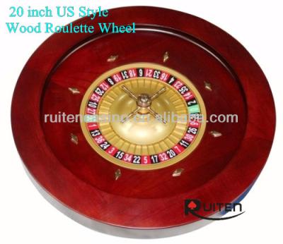 China USA roulette and UK roulette 20 inch high quality casino wood American roulette wheel for sale