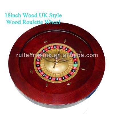 China USA Roulette and UK Roulette 18 Inch (45CM) High Quality Wooden Casino European Roulette Wheel for sale