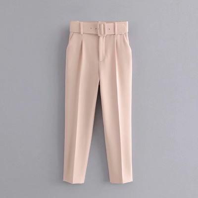 China Wholesale Anti-Wrinkle Anti-Wrinkle High Waist Women Drop Pants With Belt OL Office Ladies Working Panties for sale