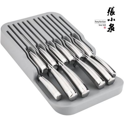 China Sustainable Stainless Steel Kitchen Knife Set Buffet Warmer Set Knife Set With Drawer Organizer for sale