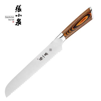 China Zhangxiaoquan Viable 8 Inch 5Cr15Mov Stainless Steel Pakka Bread Knife Wood Handle for sale