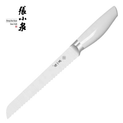 China Sustainable 8 Inch Serrated Stainless Steel Handle White Bread Knife For Homemade Bread for sale