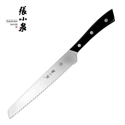 China Durable 8 Inch Bread Stainless Steel Serrated Bread Knife With ABS Triple Riveted Handle for sale