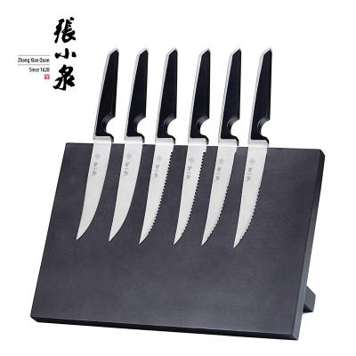 China Sustainable Premium Steel Serrated Boneless Household Knives 6 Pcs Steak Knife Set for sale