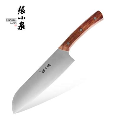 China Viable inventory 7 inch kitchen chef knife santoku knife low price wooden handle kitchen knives for sale