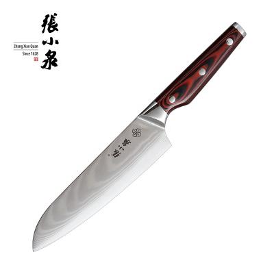 China Group of Ten Amazon Single Supplier Viable Single Supplier Damascus Knife Hot Selling Santoku Knife for sale