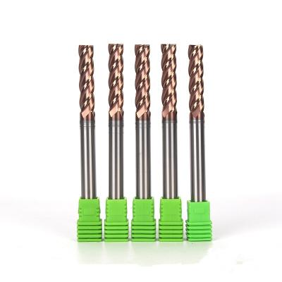 China Metal Machining EJ Solid New Design 4 Flutes Flat Carbide End Mill For Stainless Steel Te koop