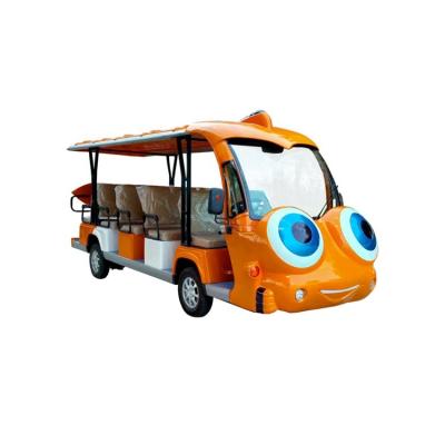 China Steel Bus 14 Seater Silent Electric Shuttle Bus Airport Car Sightseeing Vehicle for sale