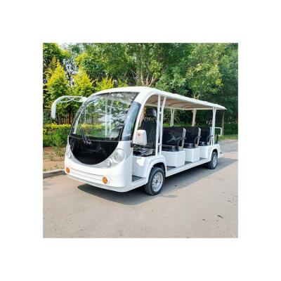 China Steel Bus 4 Wheel Car 14 Seater Comfortable Electric Shuttle Bus Sightseeing Vehicle for sale