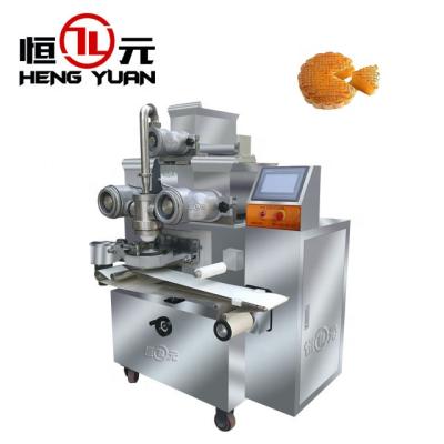 China Multifunctional Automatic Panda Biscuit Making Machine MOONCAKE Stuffed Cookies Encrusting Machine for sale