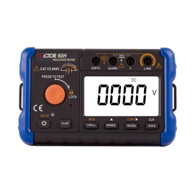 China VICTOR 60H LCD Display Digital Insulation Tester 1000V With Data Logging Megohmmeter VICTOR 60H for sale