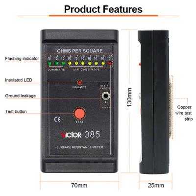 China Electrostatic Test VICTOR 385 Digital Earth Resistance Tester Outdoor Resistance ASTM Standard ElectronicInstrument for sale