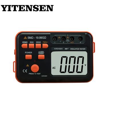 China The red indicator light is new luminous type of YITENSEN 60D+ Digital Insulation Tester Megger / Insulation Resistance Tester for sale