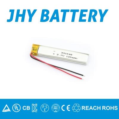 China Rechargeable Bluetooth Speaker OEM 331048 3.7v 120mah Lithium Polymer Battery for sale