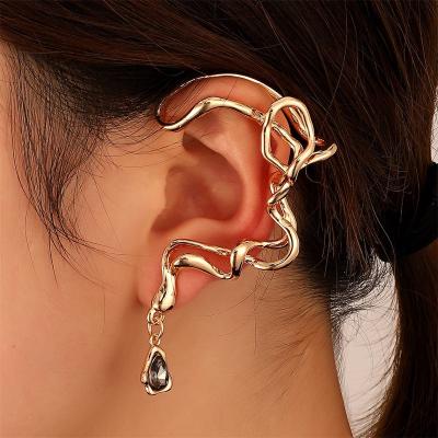 China Barlaycs FASHION 2022 INS Overdone Cutout Earrings Wholesale 18K Gold Plated Luxury Earrings Women Huggies Earring stainless steel for sale