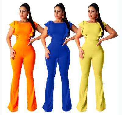 China Wholesale 2022 new arrivals QUICK DRY springs women plus size bodycon sexy jumpsuits women casual overalls women solid color for sale