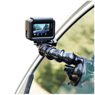 China SUREWO Plastic Flexible Gooseneck Extension Suction Cup Car Mount Holder with Phone Holder for GoPro Hero 8 Session 7 6 4 Black and More for sale