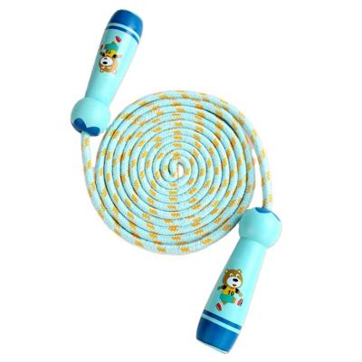 China New arrival factory direct sale jump rope bestselling fitness weighted kids durable handle cheap children's cartoon wooden jump rope for sale