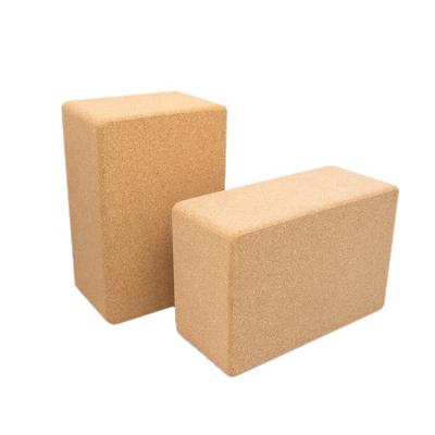 China Coarse and fine particles are the high quality eco-friendly natural block available Wooden Cork Yoga Brick Fitness Custom 23cm*15cm*7.5cm Yoga Brick for sale