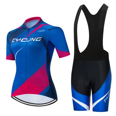 China Team Women MTB Pro Cycling Wear Breathable Cycling Wear Shorts Sleeve Bike Clothes Jersey Cycling Set for sale