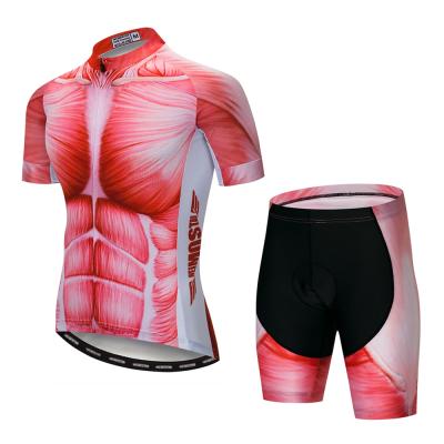 China Antibacterial Mens Cycling Jersey MTB Road Set Short Sleeve With 3D Gel Padded Shorts Bike Cycling Clothing Set for sale