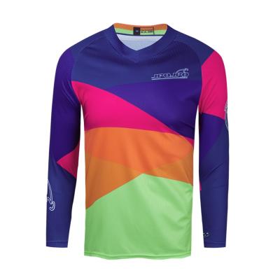 China Outdoor Sports Breathable Men's Downhill Jersey MTB Shirts Long Sleeve Mountain Bike Clothing Cycling Jersey Top for sale