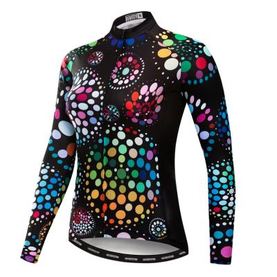 China Custom Autumn Women Maillot Ciclismo Long Sleeve Jersey Cycling MTB Shirts Mountain Bike Antibacterial Tops Clothing for sale