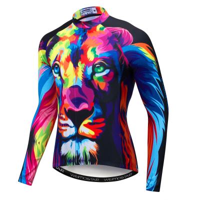 China Breathable Men Bike Clothing Cycling Jersey Top OEM Quick Dry Summer Breathable Long Sleeve MTB Bike Uniform for sale