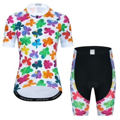 China Breathable Team Cycling Jersey Set Women Summer MTB Clothing Outdoor Short Sleeve Bike Riding Uniform for sale