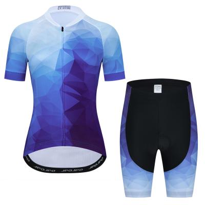 China Breathable Women's Cycling Singlet Set 2022 Wear Short Suit Cycling Team Pro MTB Cycling Sleeve Breathable Riding Uniform for sale