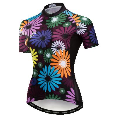 China Wholesale Custom Antibacterial Bike Cycling Mtb Bike Shirt Women Tank Top Flower Sleeve Summer Clothing Shorts Cycling Tank Top for sale