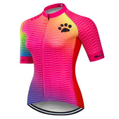 China Antibacterial Wholesale Custom Short Sleeve Sublimation Printing Mositure Wicking Women Cycling Tank Top Tops MTB Bike Clothing Sportswear Cat for sale