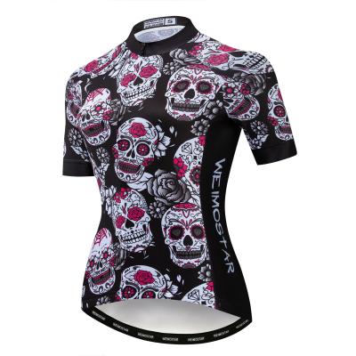 China Team Cycling Jersey Women Girls MTB Pro Bike Shirt Antibacterial Custom Bike Clothes Sportswear Short Sleeve Wear Maillot for sale