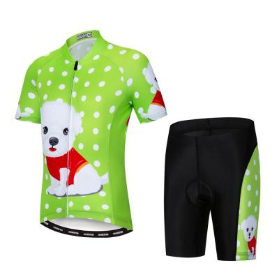 China Pro Suit Team Professional Customization Children Riding Antibacterial Cycling Jersey Breathable Kids Cycling Jersey Set Ropa Ciclismo for sale