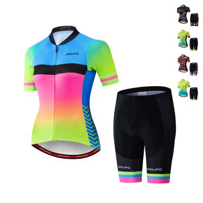 China OEM Breathable Cycling Tank Top Sets Custom Women Bicycle Cycling Shirt Shorts Ciclismo Cycling Uniforms Shorts Pad Suit Bike Wear for sale