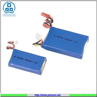 China Li-polymer battery pack 7.4V 1300mAh for RC toy for sale