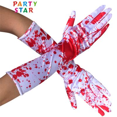 China Morden Halloween Gloves Cosplay Full Finger Scary Bloody Splattered Gloves For Halloween for sale