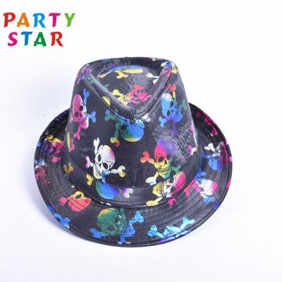 China Wholesale Eco-Friendly Halloween Led Glowing Hat Cartoon Printing Custom Trend Top Hat Kids Cowboy Hats for sale