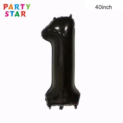 China Eco-Friendly Wholesale Custom Printed Red Black Arch Kit 40 Numbers 0-9 Inch Party Balloon Decorations for sale