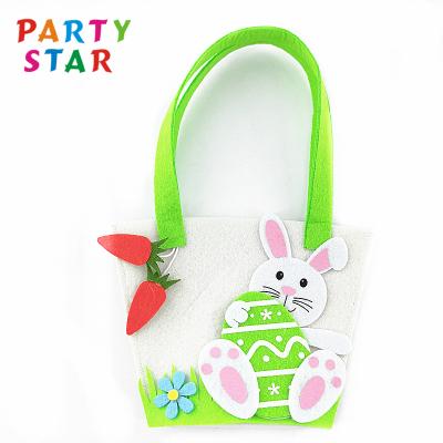 China Wholesale Fashionable Cute Cartoon Easter Gift Basket Felt Carrot Bunny Egg Kids Basket for sale