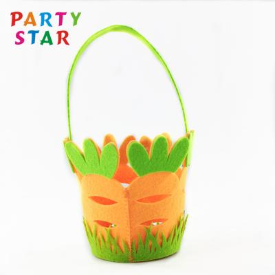 China Trendy New Products Fashion Custom Design Easter Cartoon Carrot Basket Easter Egg Basket for sale