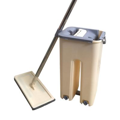 China Sustainable Household Wooden Floor Scraper Wet And Dry Mopping Mop For Lazy People for sale