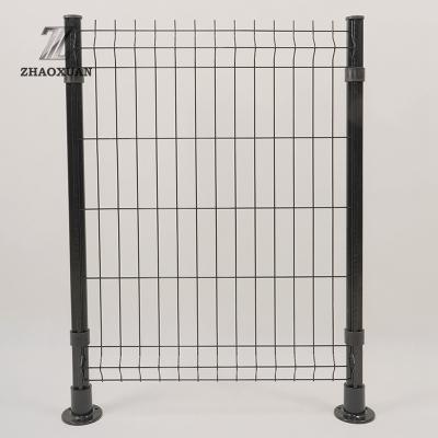 China Easily Assembled 3D Curved Wire Mesh Fence Panel Galvanized 3D Curved Welded Wire Mesh Fence for sale