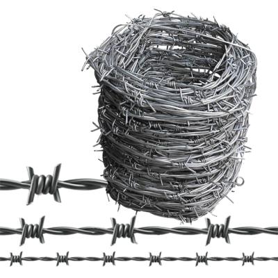 China Large Protection Galvanized Construction Barbed Wire Fence For Sale for sale