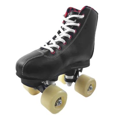 China PU 82A China Cheap Price Custom Logo Leather Base Roller Skates Adult Unisex For Men for sale